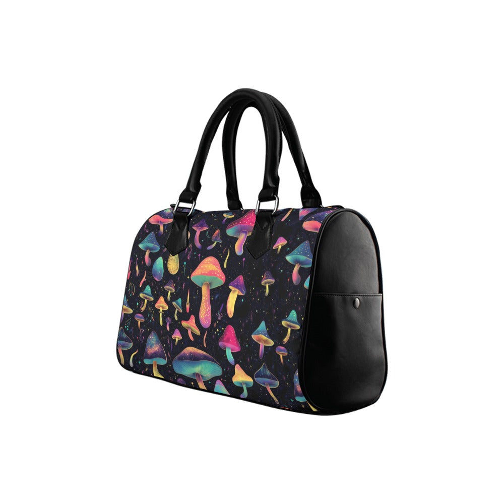 Cosmic Mushrooms Boston Handbag - Offbeat Sweetie