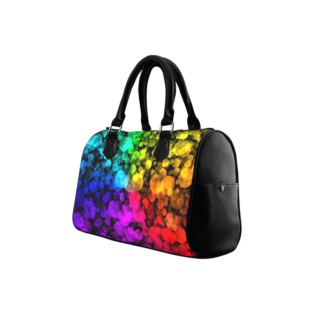Rainbow Bubbles Boston Handbag - Offbeat Sweetie