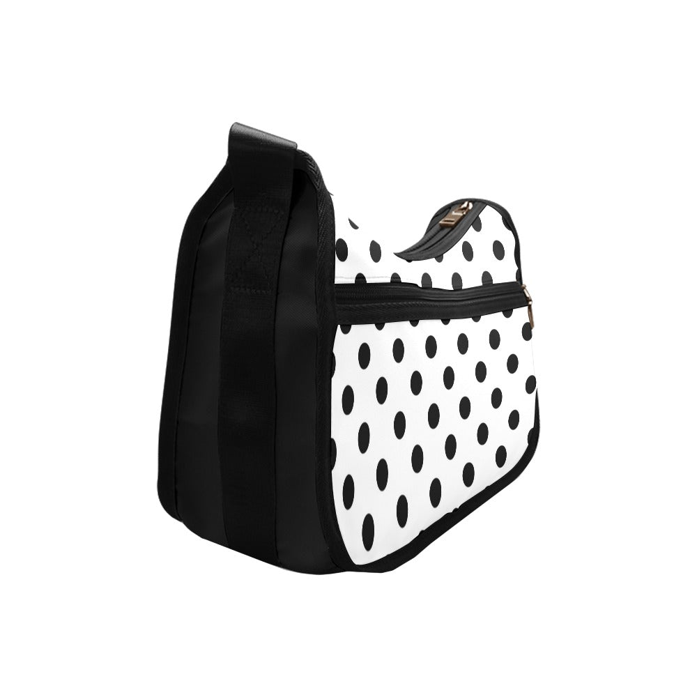 Marshmallow White Polka Dot Crossbody Bag