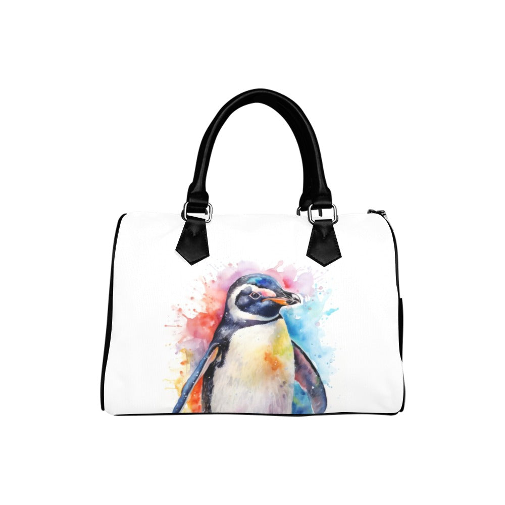 Watercolour Penguin Boston Handbag - Offbeat Sweetie