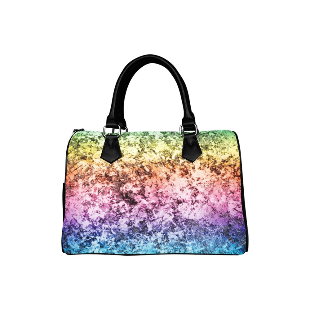 Rainbow Grunge Boston Handbag - Offbeat Sweetie