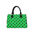 Lucky Green Polka Dot Boston Handbag