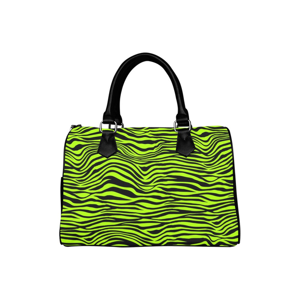 Neon Zebra Boston Handbag - Offbeat Sweetie