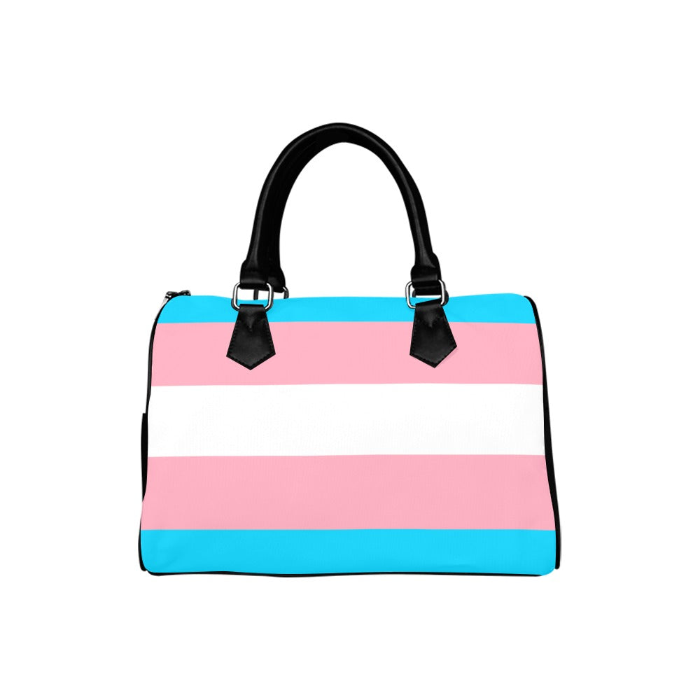 Trans Flag Boston Handbag - Offbeat Sweetie