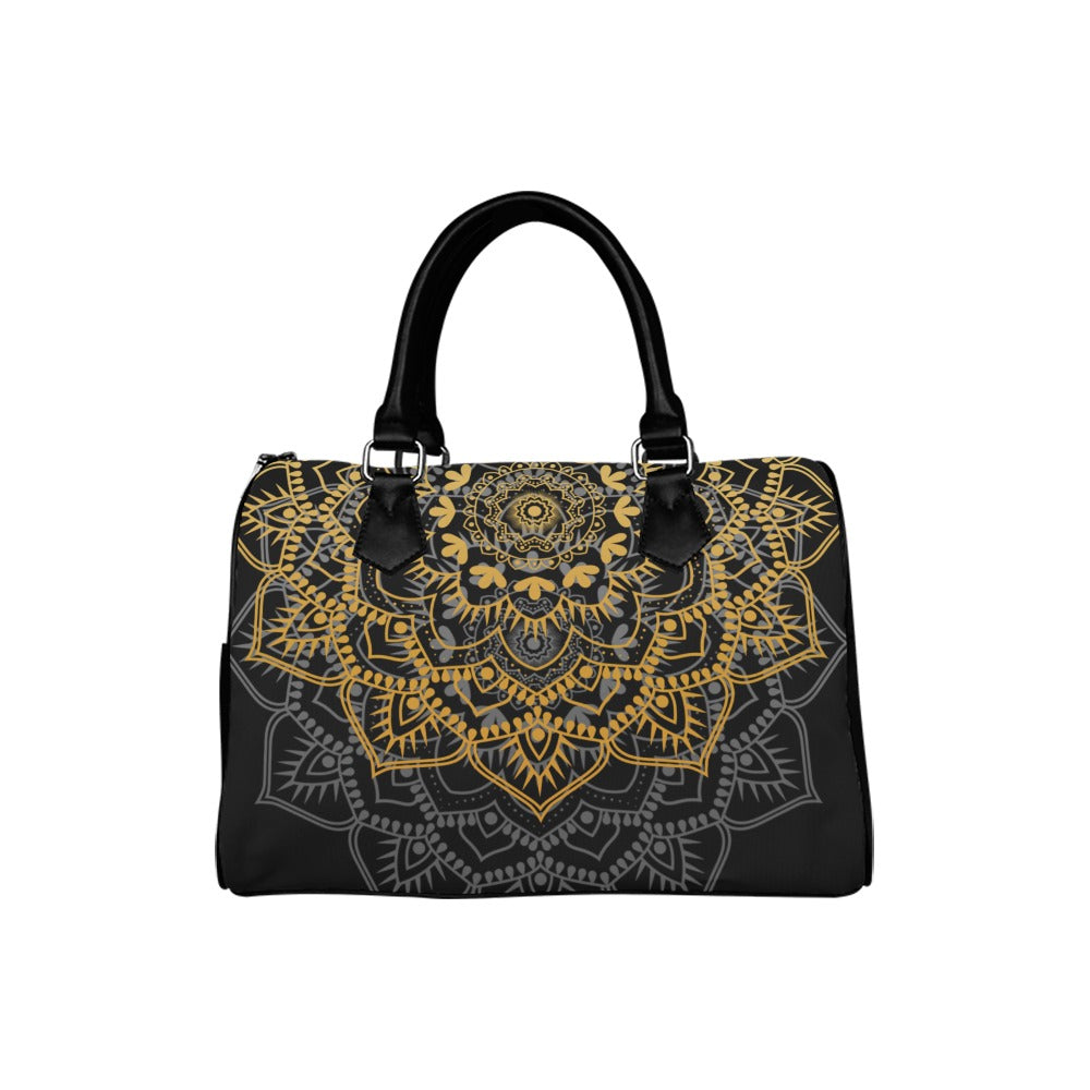 Golden Mandala Boston Handbag - Offbeat Sweetie