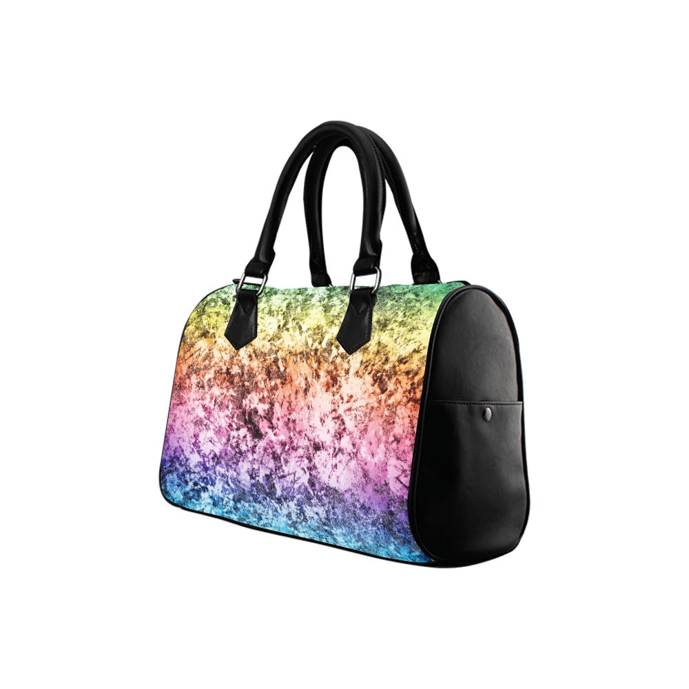 Rainbow Grunge Boston Handbag - Offbeat Sweetie