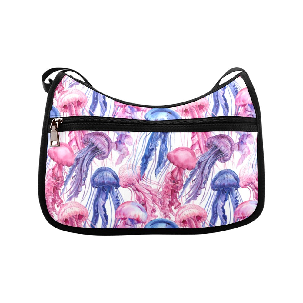 Watercolour Jellyfish Crossbody Bags