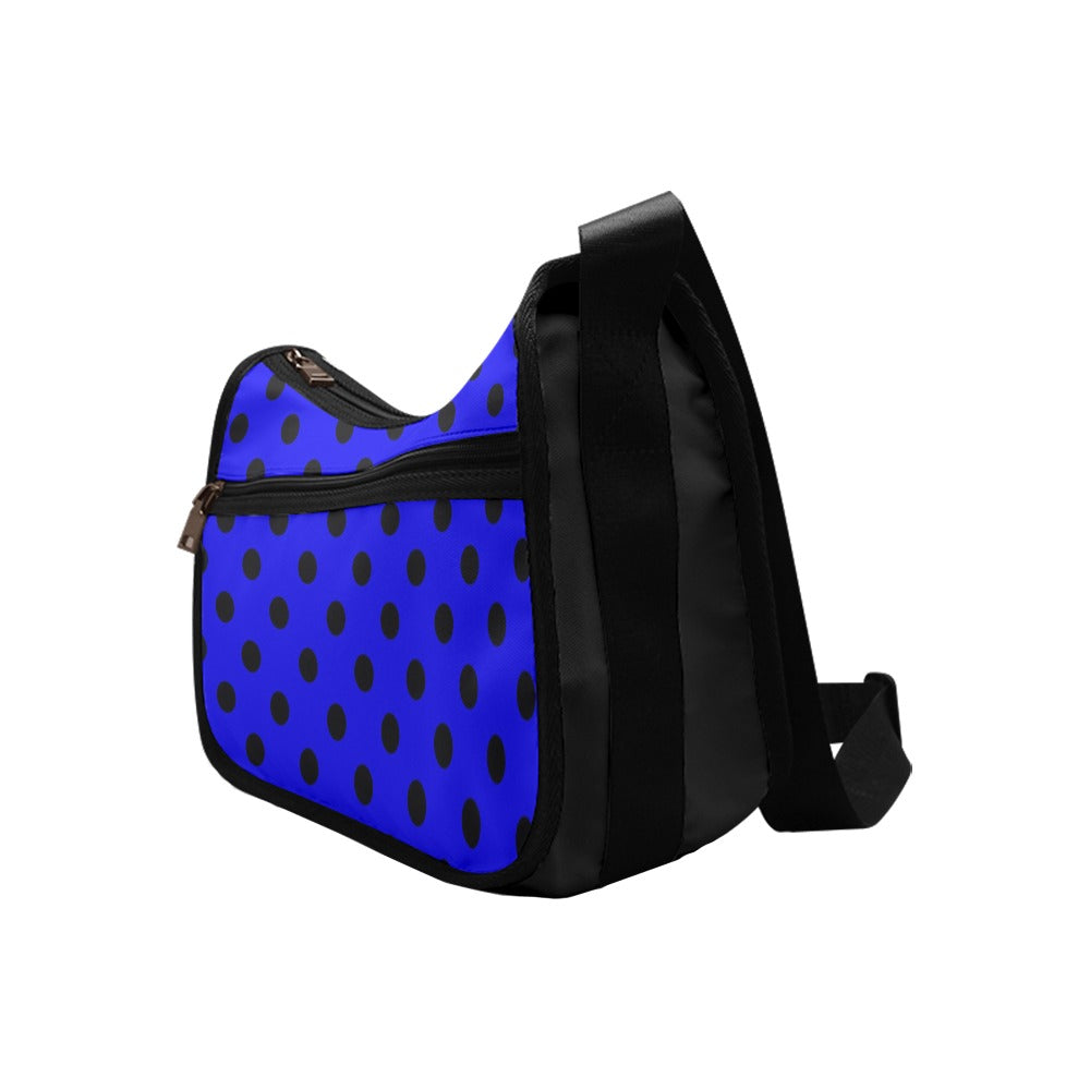 Vivid Blue Polka Dot Crossbody Bag