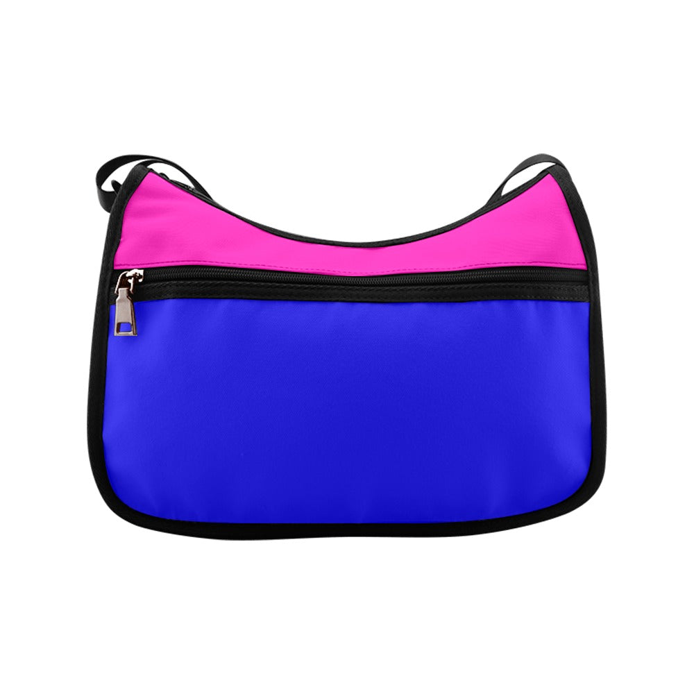 Blue And Pink Mismatch Crossbody Bag - Offbeat Sweetie