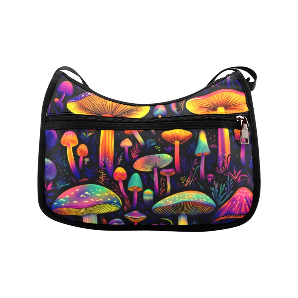 Neon Mushrooms Crossbody Bag - Offbeat Sweetie