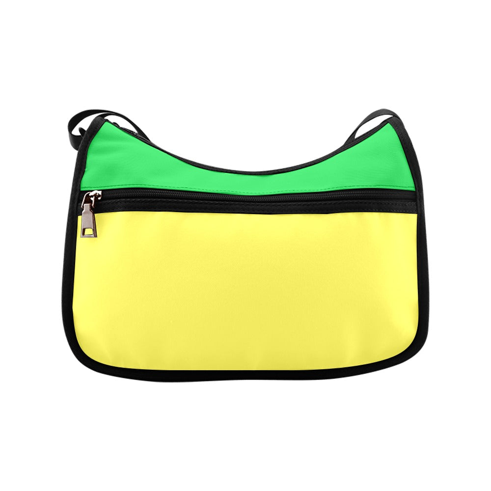 Yellow And Green Mismatch Crossbody Bag - Offbeat Sweetie