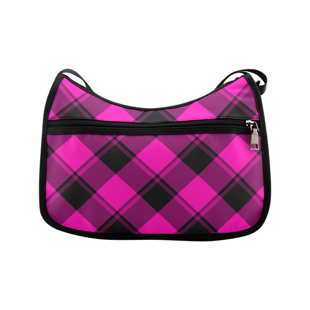 Pretty In Pink Plaid Crossbody Bag