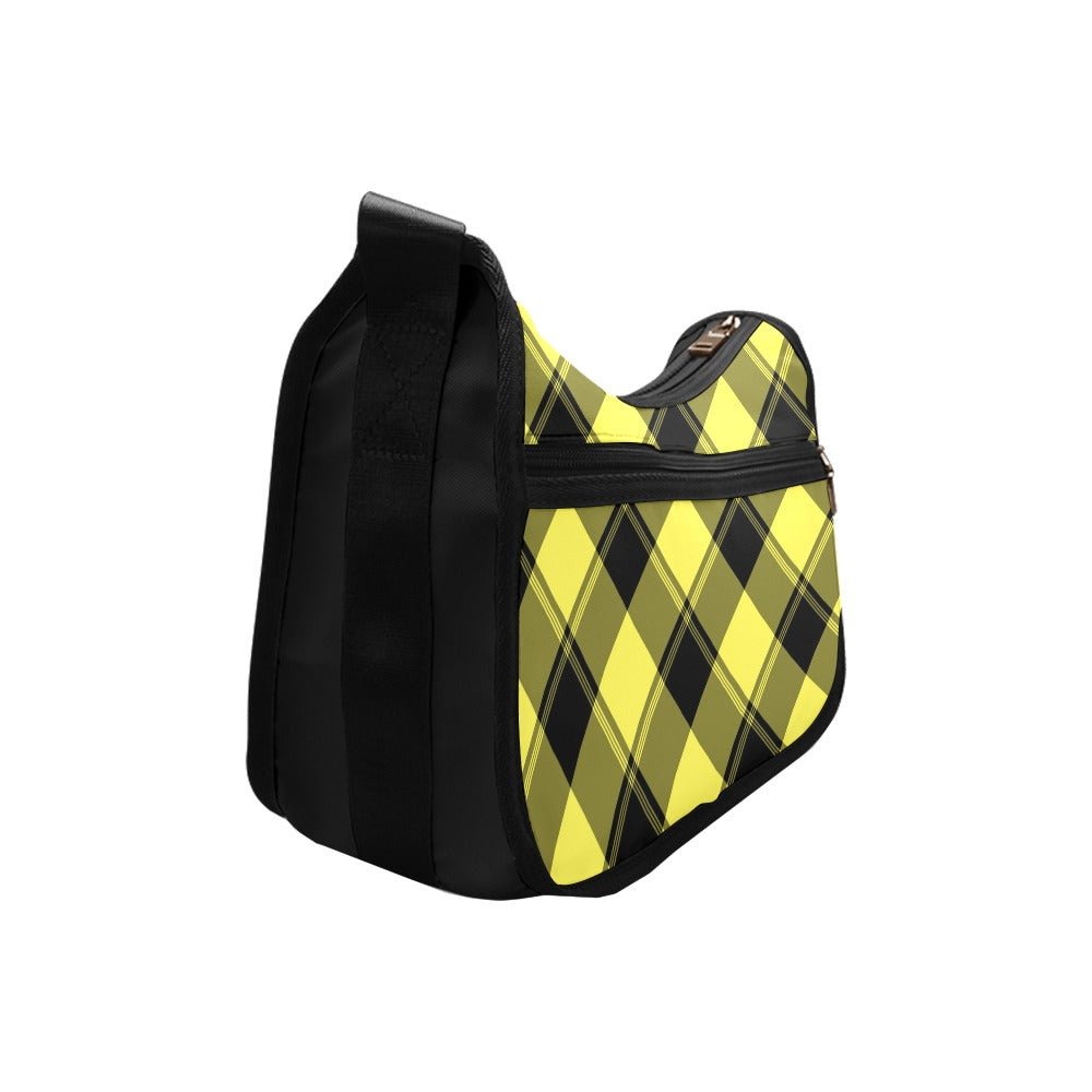 Sunny Yellow Plaid Crossbody Bag