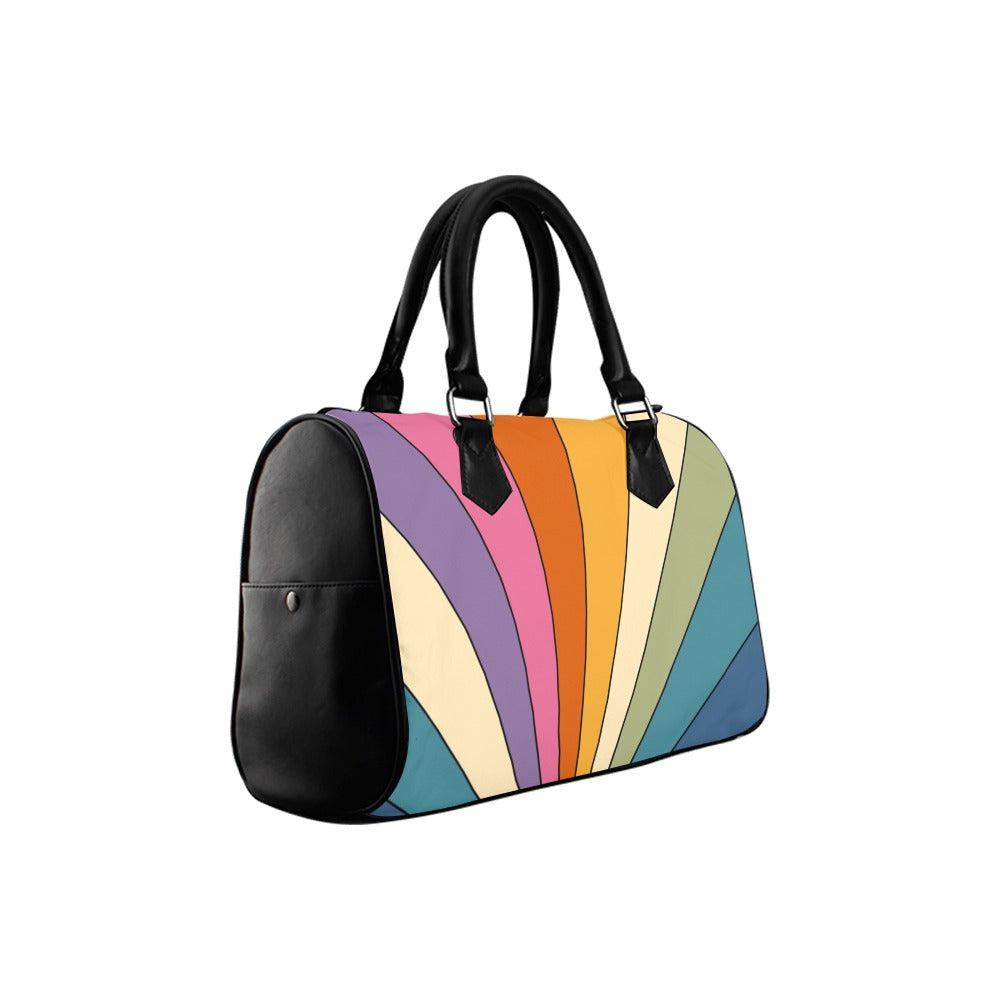 Retro Rainbow Boston Handbag - Offbeat Sweetie