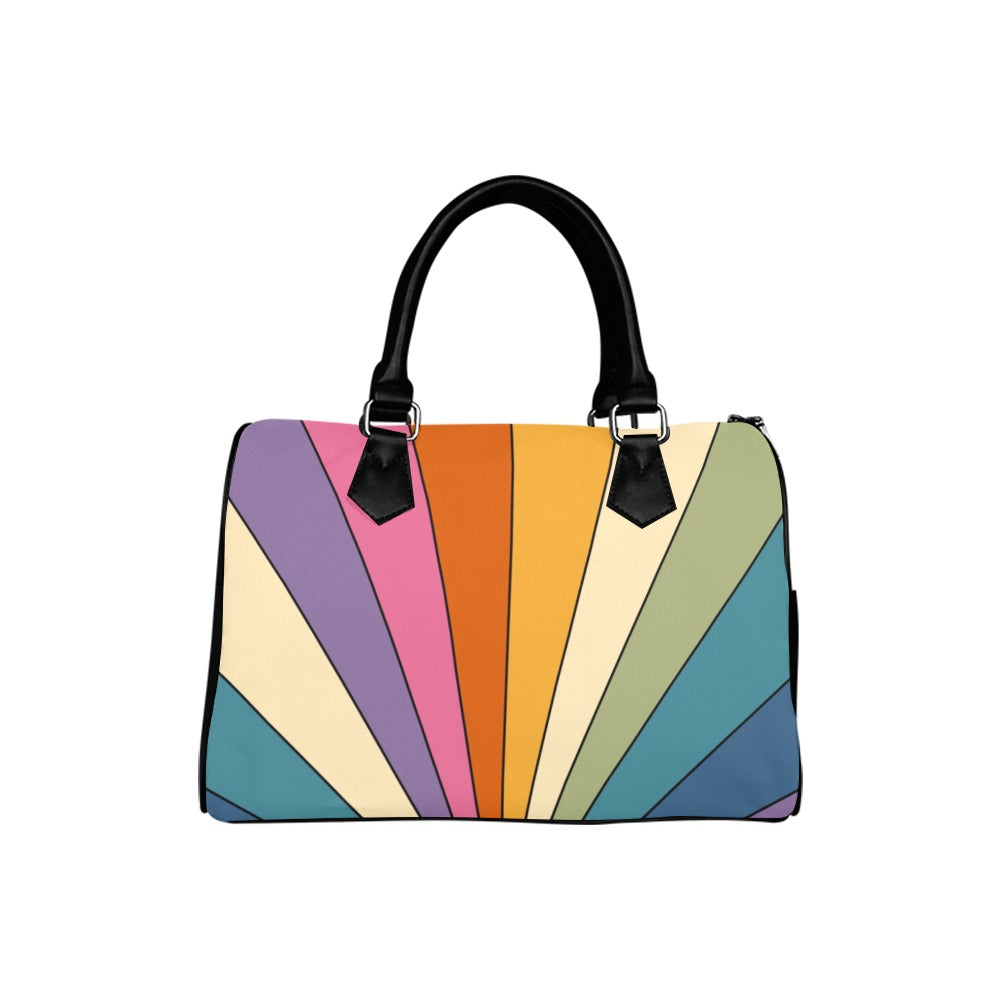 Retro Rainbow Boston Handbag - Offbeat Sweetie