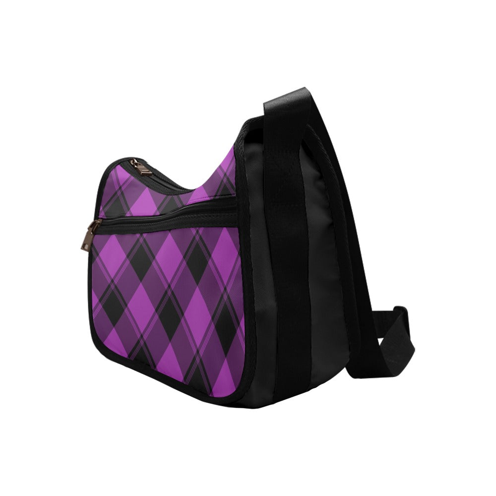 Purple Reign Plaid Crossbody Bag