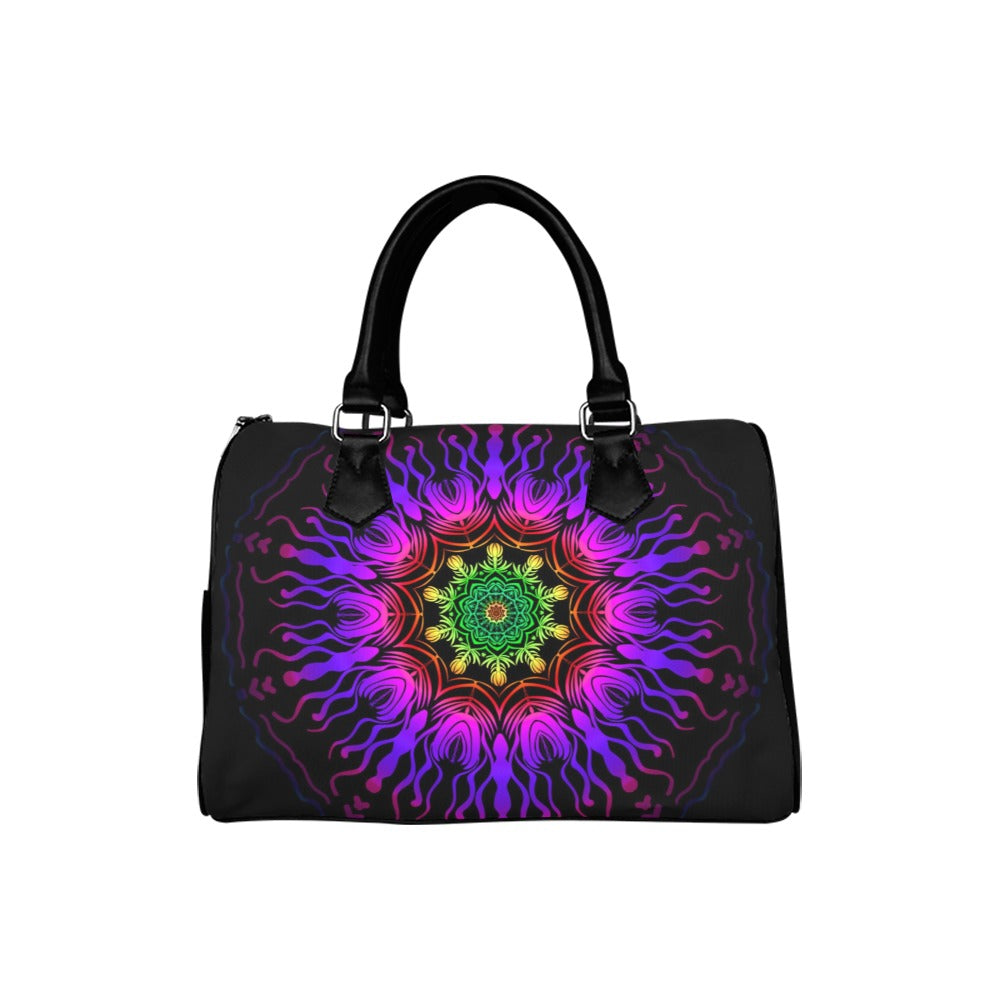 Purple Haze Mandala Boston Handbag - Offbeat Sweetie