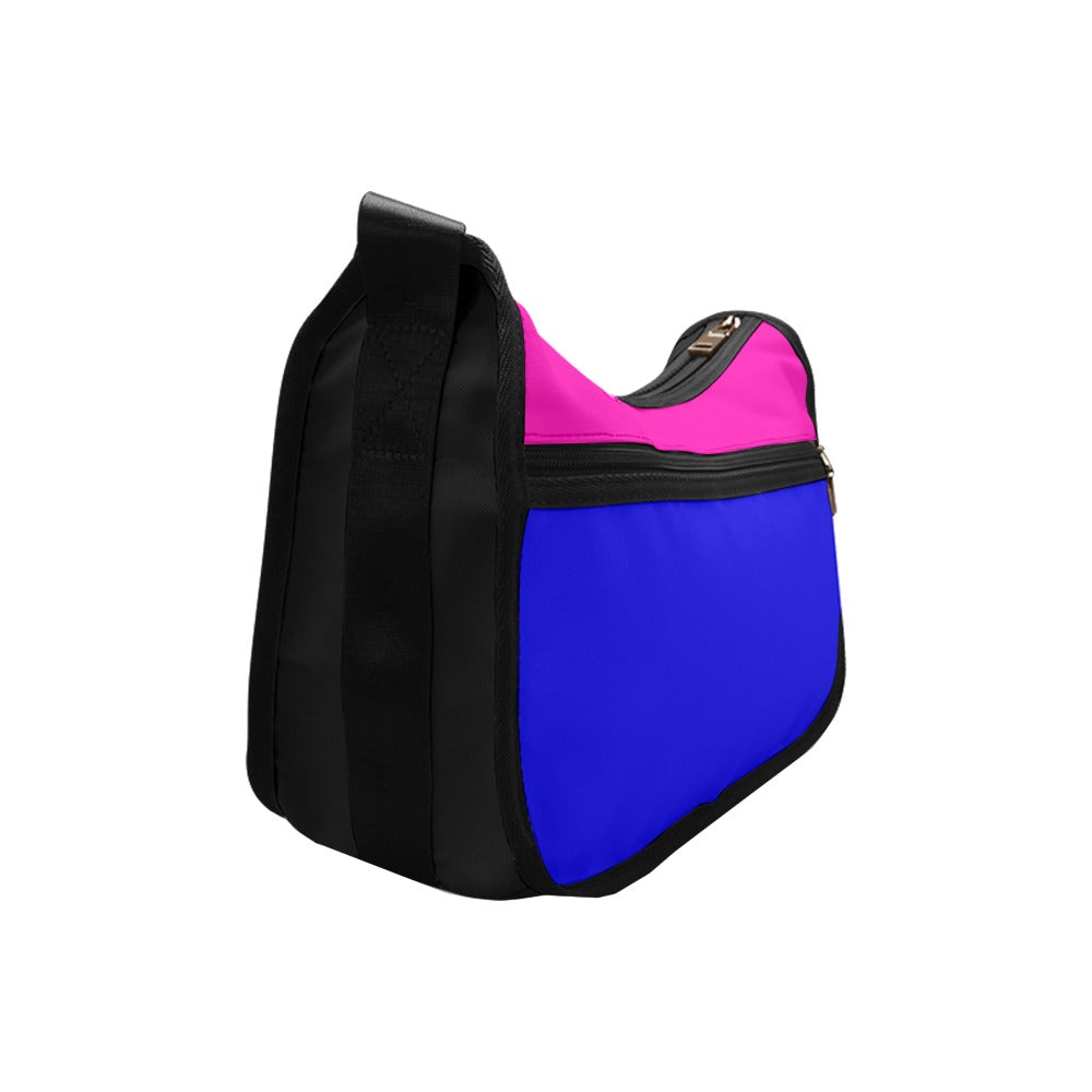 Blue And Pink Mismatch Crossbody Bag - Offbeat Sweetie