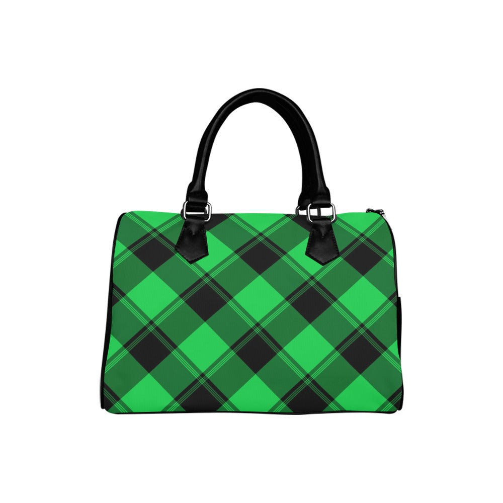 Lucky Green Plaid Boston Handbag