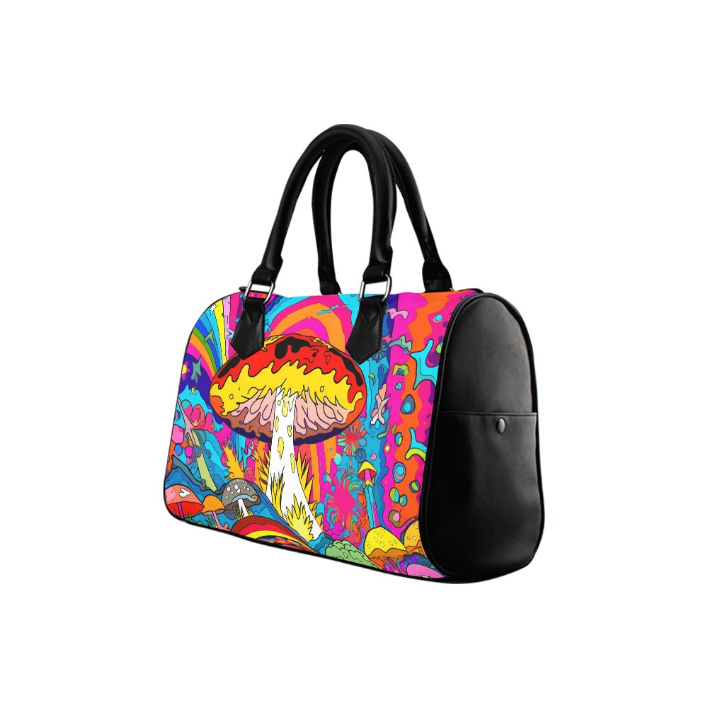 Psychedelic Mushies Boston Handbag - Offbeat Sweetie