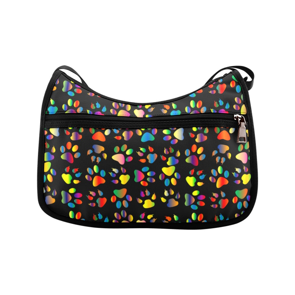 Rainbow Paw Prints Crossbody Bag - Offbeat Sweetie