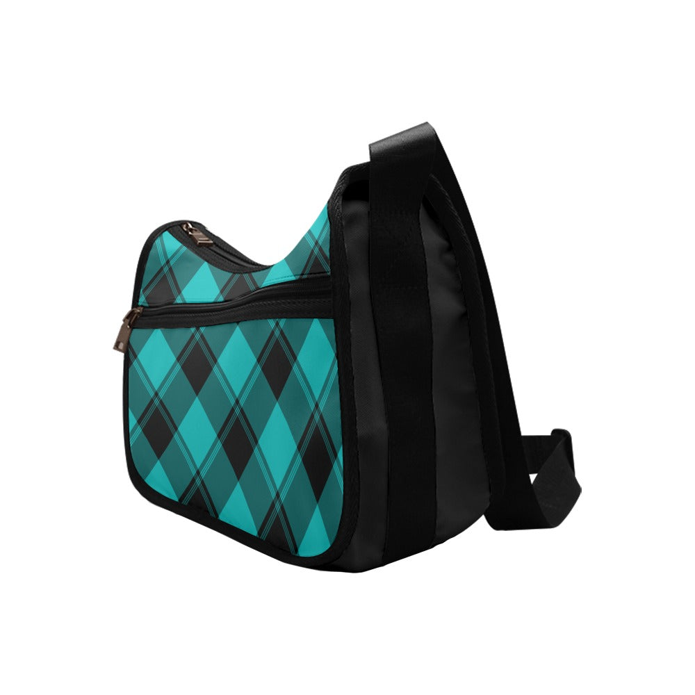 Pennyroyal Teal Plaid Crossbody Bag