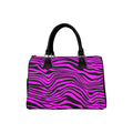 Neon Zebra Fuchsia Boston Handbag