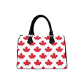 Maple Leaves White Boston Handbag - Offbeat Sweetie
