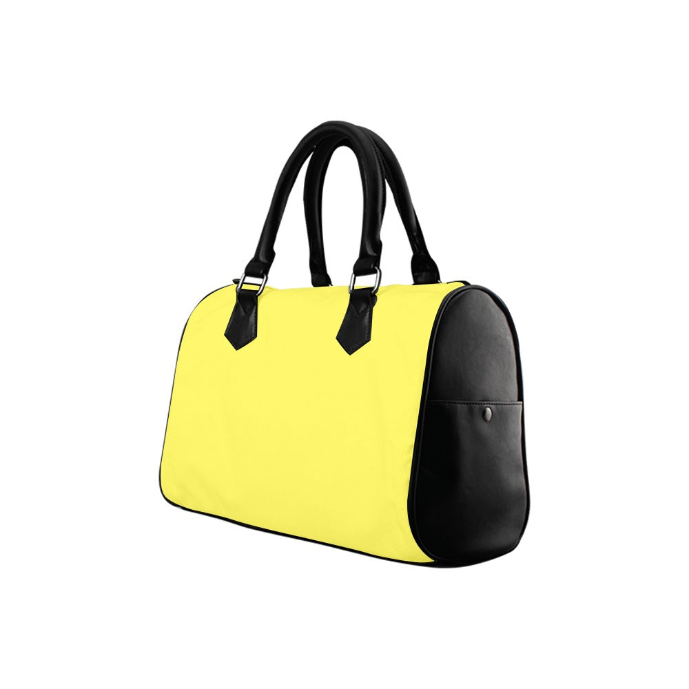 Yellow And Green Mismatch Boston Handbag - Offbeat Sweetie