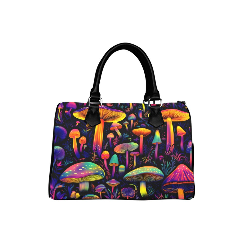 Neon Mushrooms Boston Handbag - Offbeat Sweetie