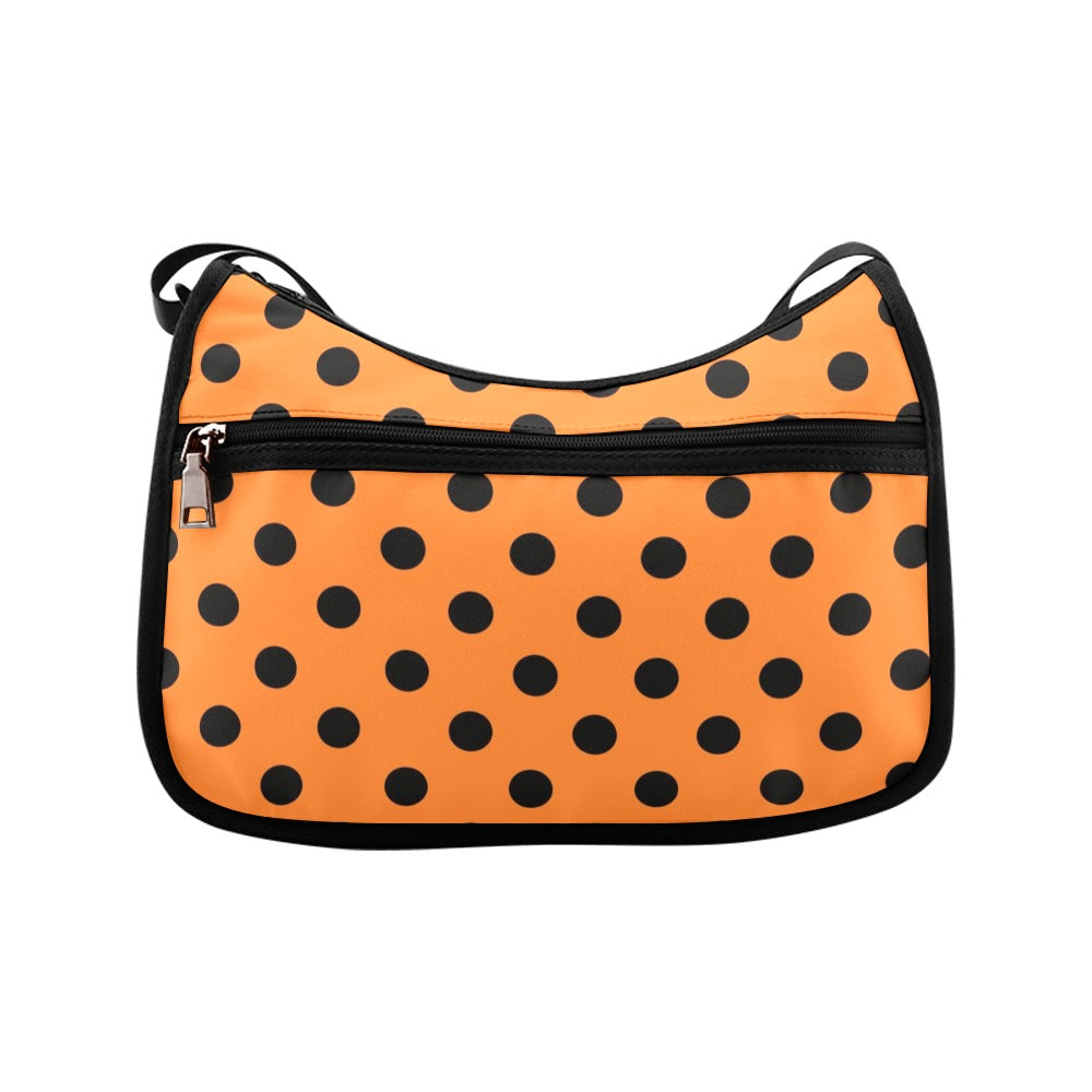 Pumpkin Pop Polka Dot Crossbody Bag