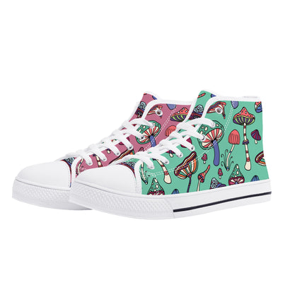 Mismatched Mushroms High Tops – Offbeat Sweetie