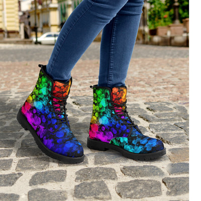 Rainbow Bubbles Unisex Boots Offbeat Sweetie