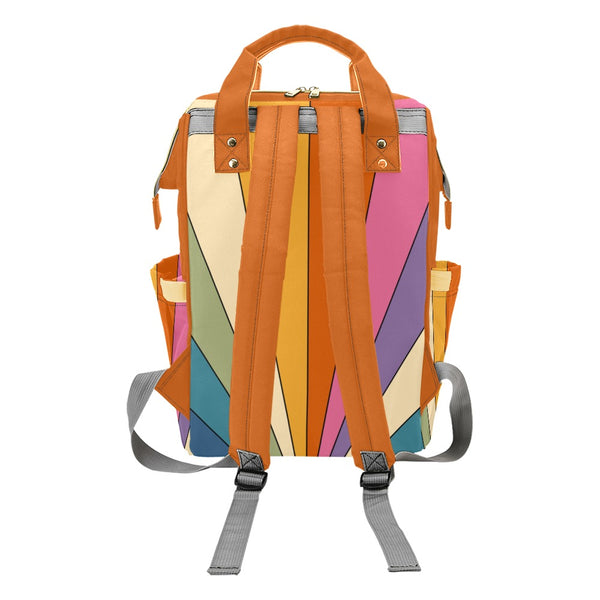 Retro Rainbow Multi-Function Backpack