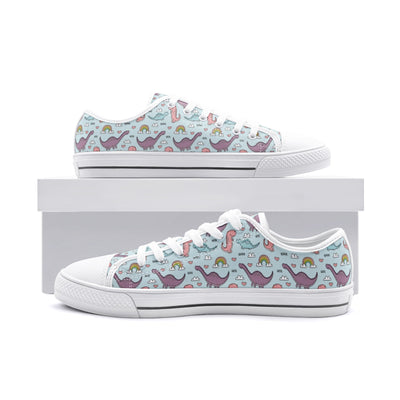 Dinos And Rainbows Low Tops - Offbeat Sweetie