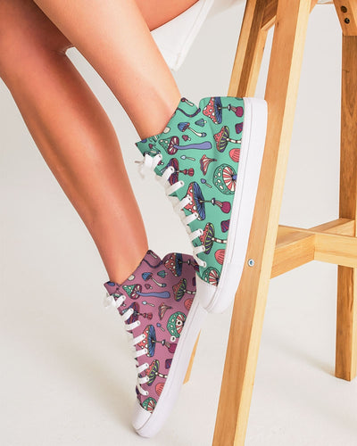 Mismatched Mushrooms High Tops - Offbeat Sweetie