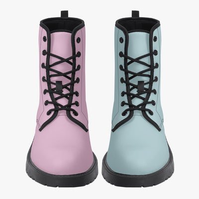 Soft Pink And Blue Mismatch Unisex Boots – Offbeat Sweetie