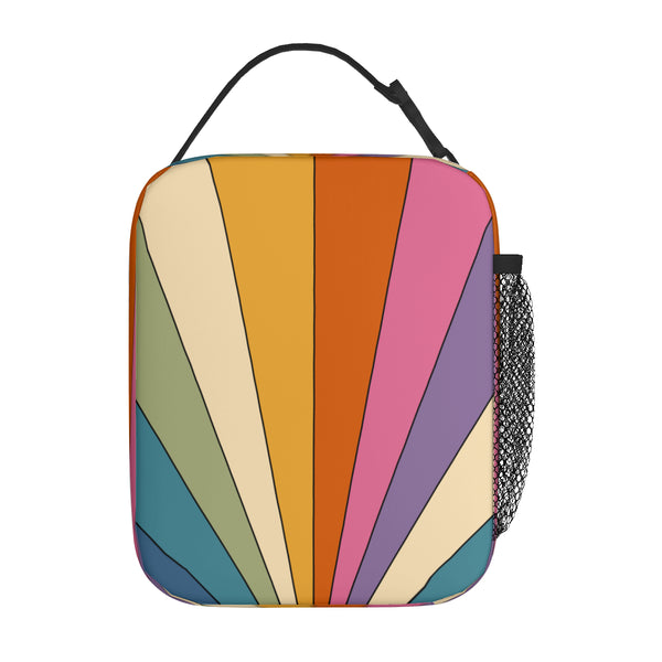 Retro Rainbow Insulated Lunch Bag