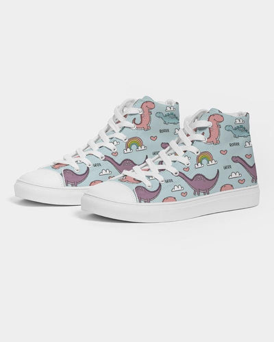 Dinos And Rainbows High Tops - Offbeat Sweetie